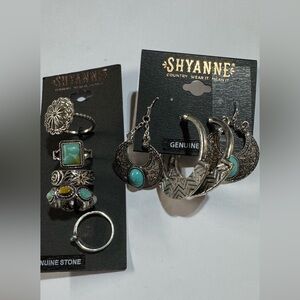 Shyanne Silver and Turquoise Jewelry Collection/ Ring size 6, 7, 8 & 9
